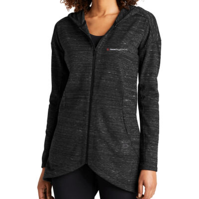 LOG823 | Blacktop Heather | Embroidered Trinity - Women's Flux Full Zip Hoodie Thumbnail