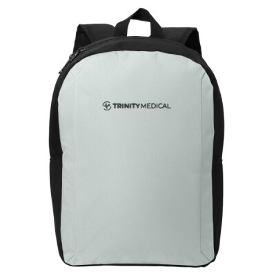 BG231 | Grey/Black | Embroidered Trinity - Modern Backpack Thumbnail