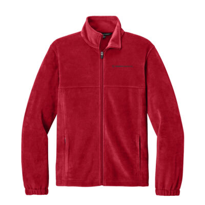 F190 | Red | Embroidered Trinity - Plush Fleece Full Zip Jacket Thumbnail