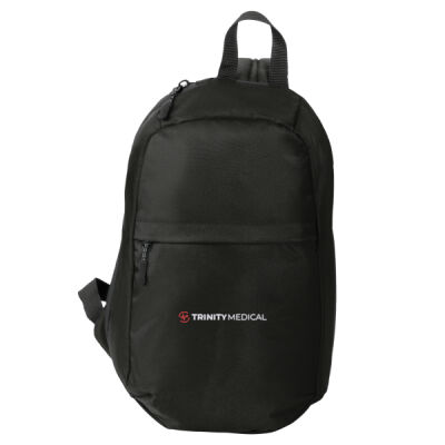 BG228 | Black | Embroidered Trinity - Crossbody Backpack Thumbnail